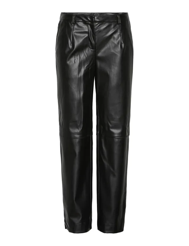 Pieces Pcneeth MW Pu Pants pantaloni donna taglia M