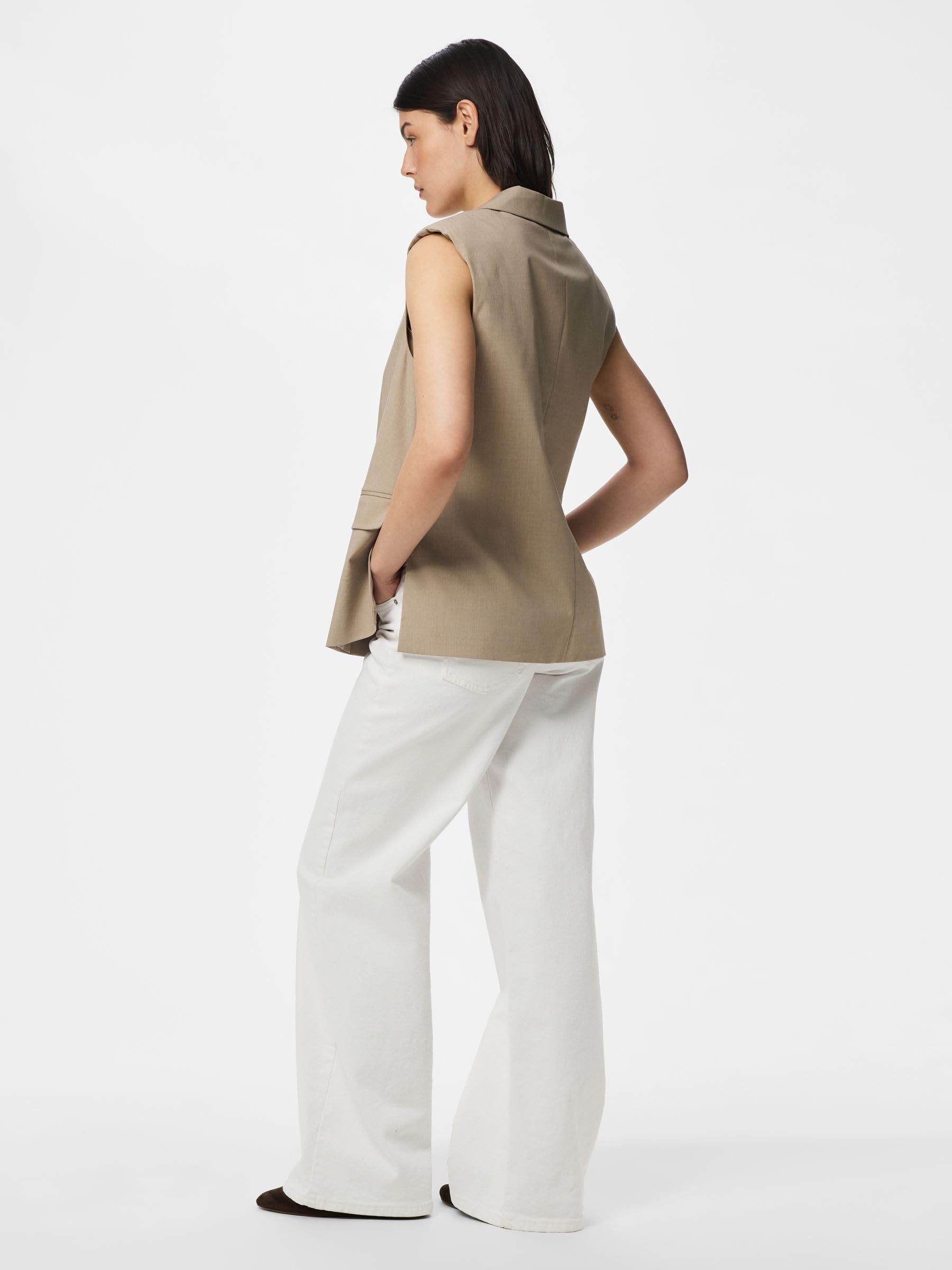 Pieces Pcrosa Split gilet donna XS con spacco laterale