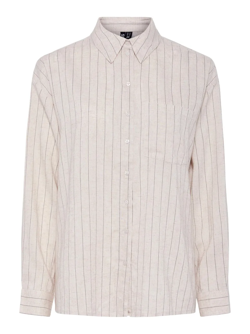 Pieces Pcpia LS Loose Shirt camicia betulla S vestibilità comoda