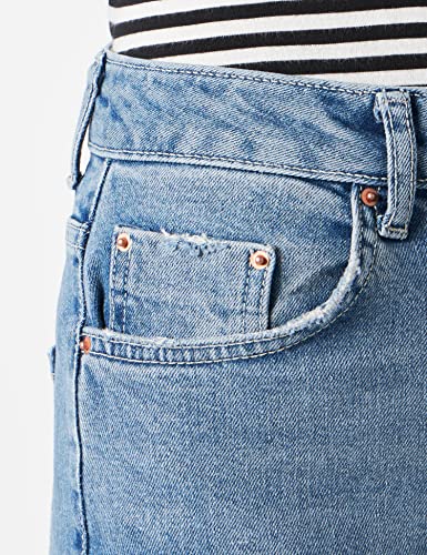 Pieces jeans donna L gamba ampia spacco orlo