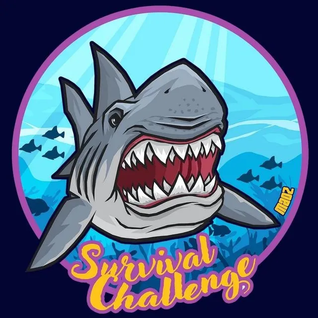 Matrix Music Store Maoz Shark Survival Challenge t-shirt cotone