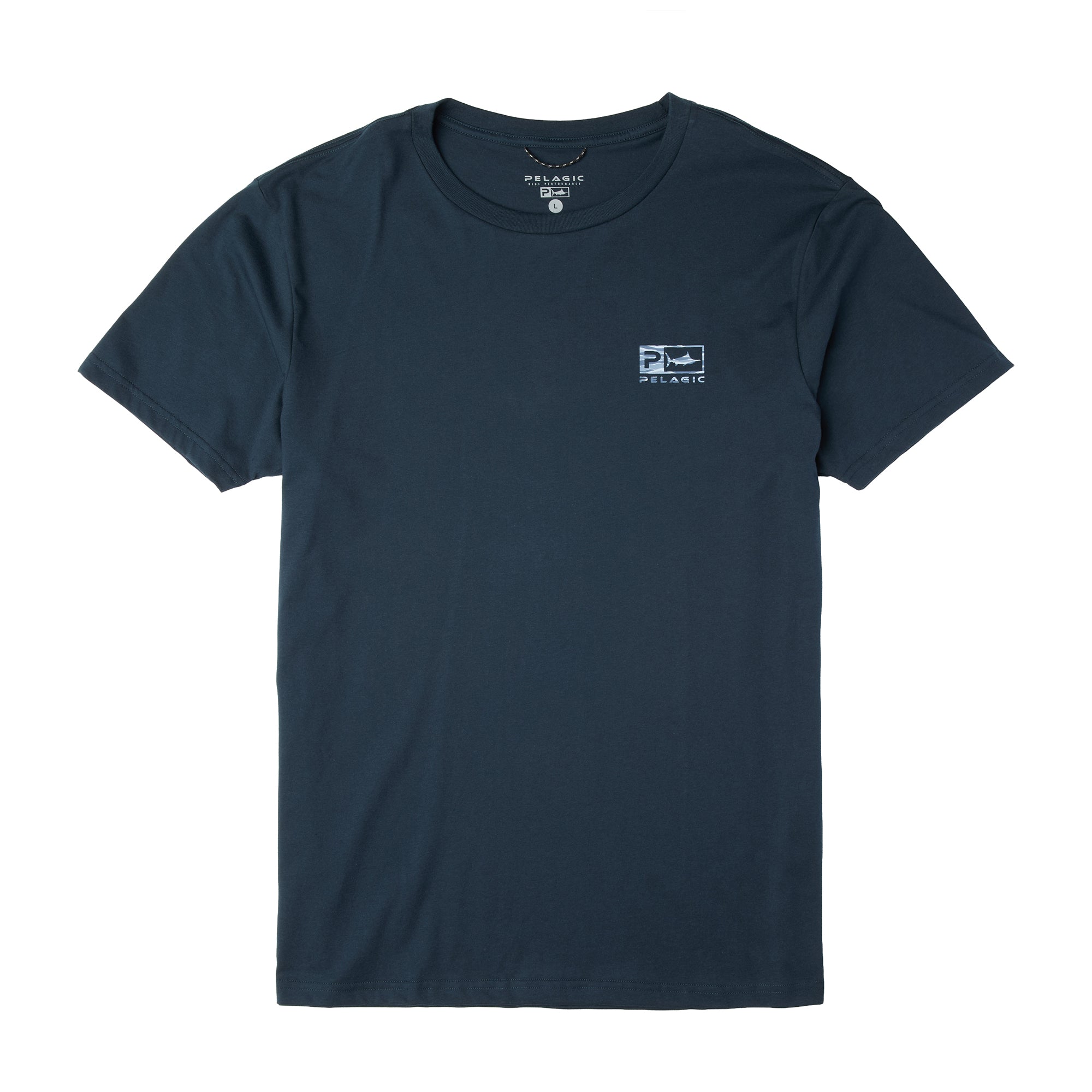 Pelagic Wahoo Icon maglietta uomo navy cotone bio