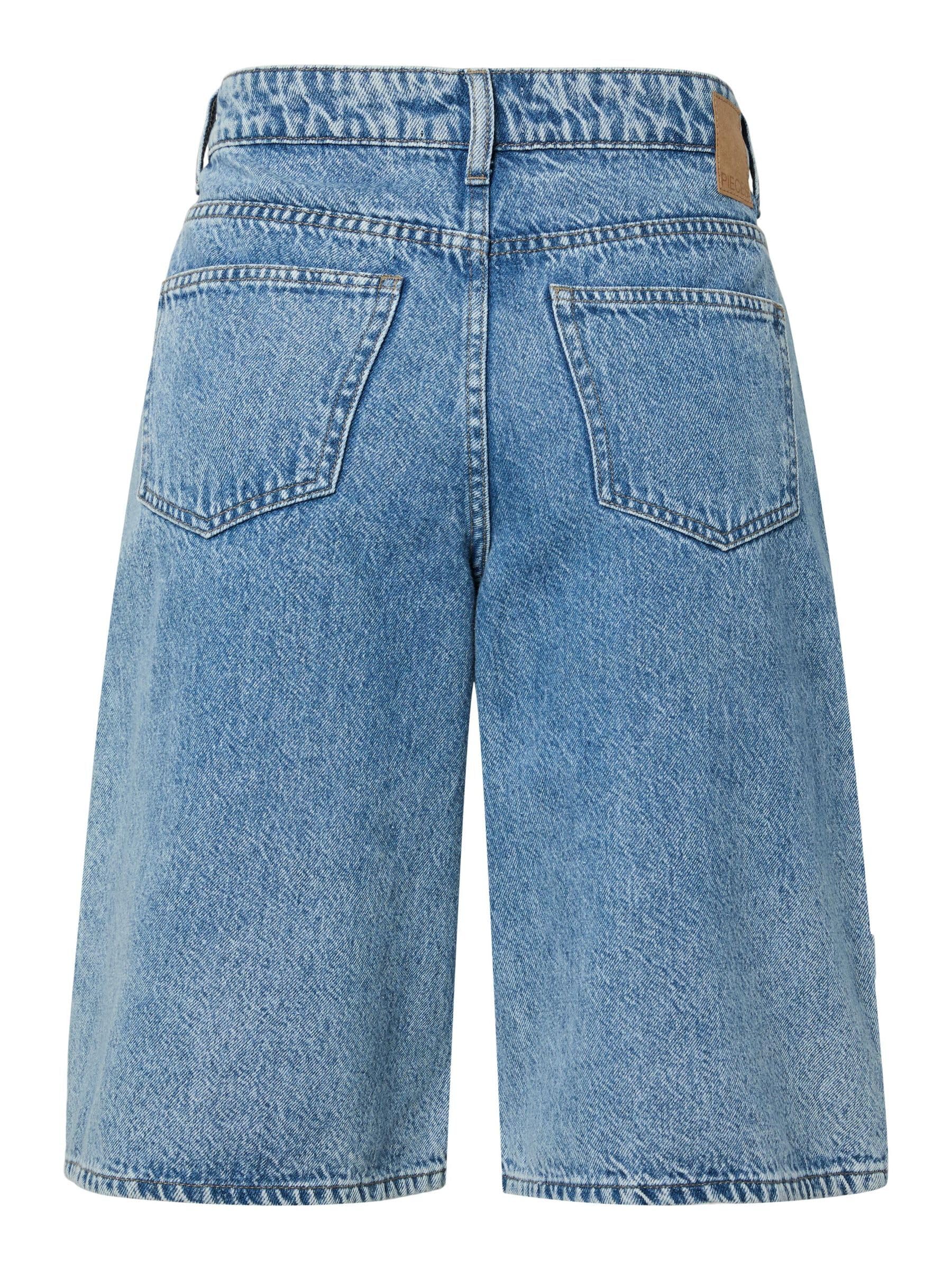 PIECES PCSKY MW shorts jeans donna blu medio