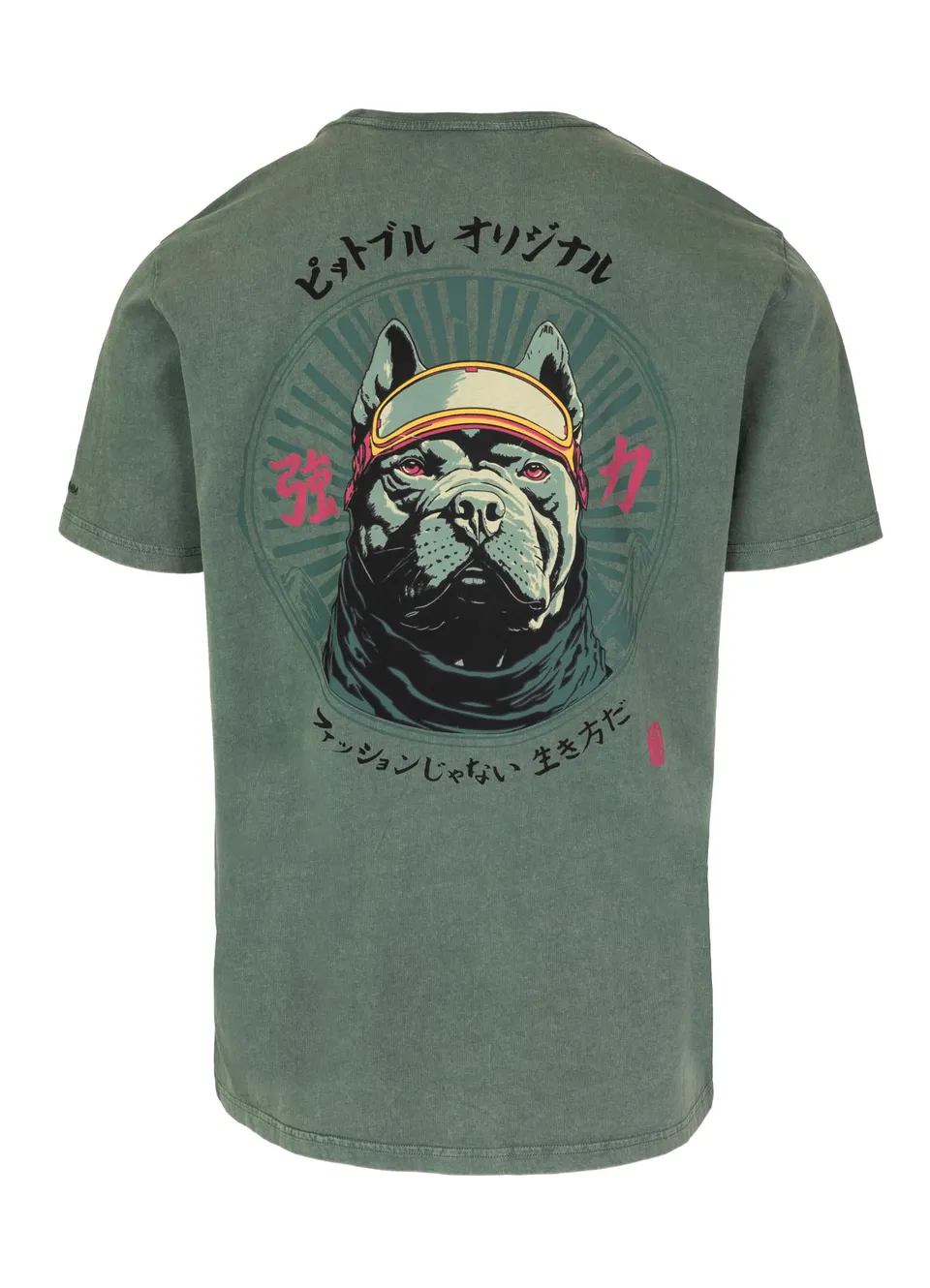 Pitbull Mt. Fuji maglietta uomo cotone stampa retro