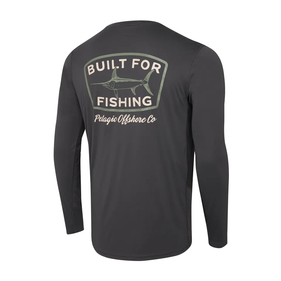 Pelagic Vaportek Swordie maglia pesca grafite UPF 50+