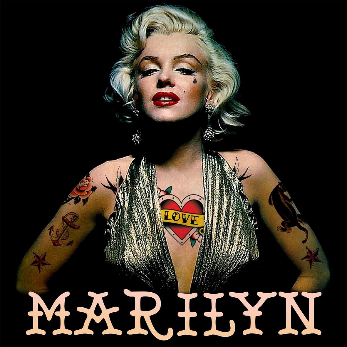 Matrix Music Store Tribe Rex Tattoo Marilyn t-shirt unisex cotone