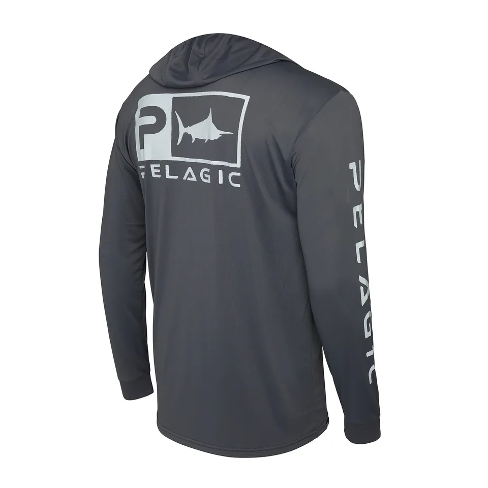 PELAGIC Aquatek Rusted Icon maglia pesca grafite UPF 50+