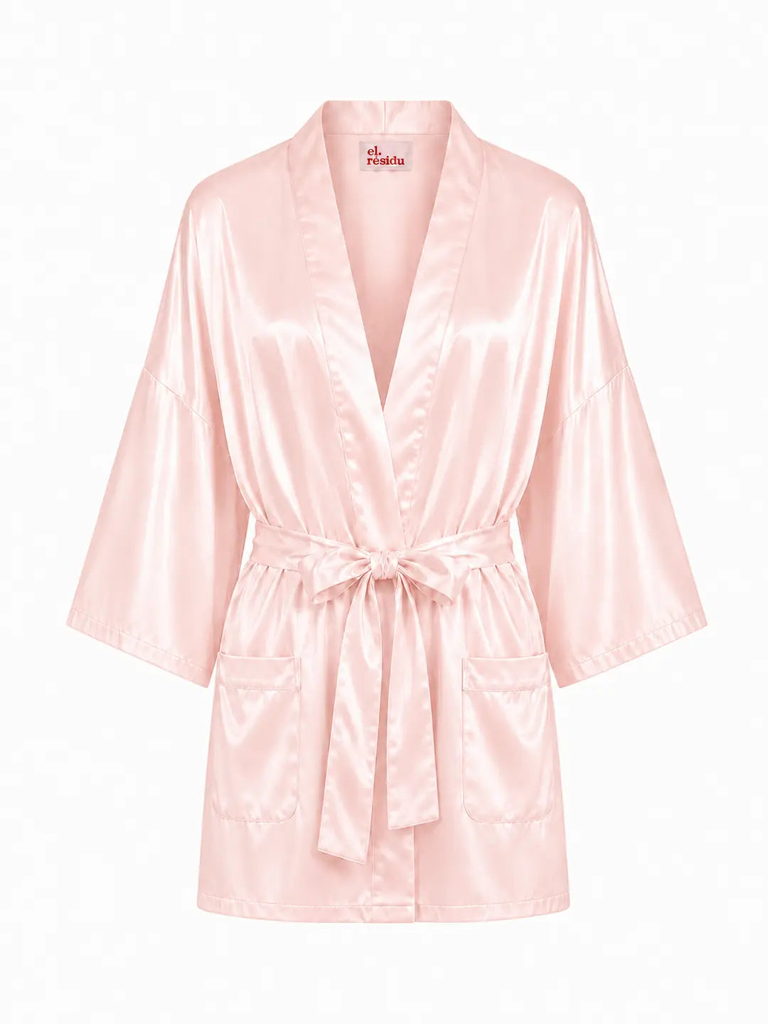 el.residu Asha Satin kimono rosa seta taglia unica