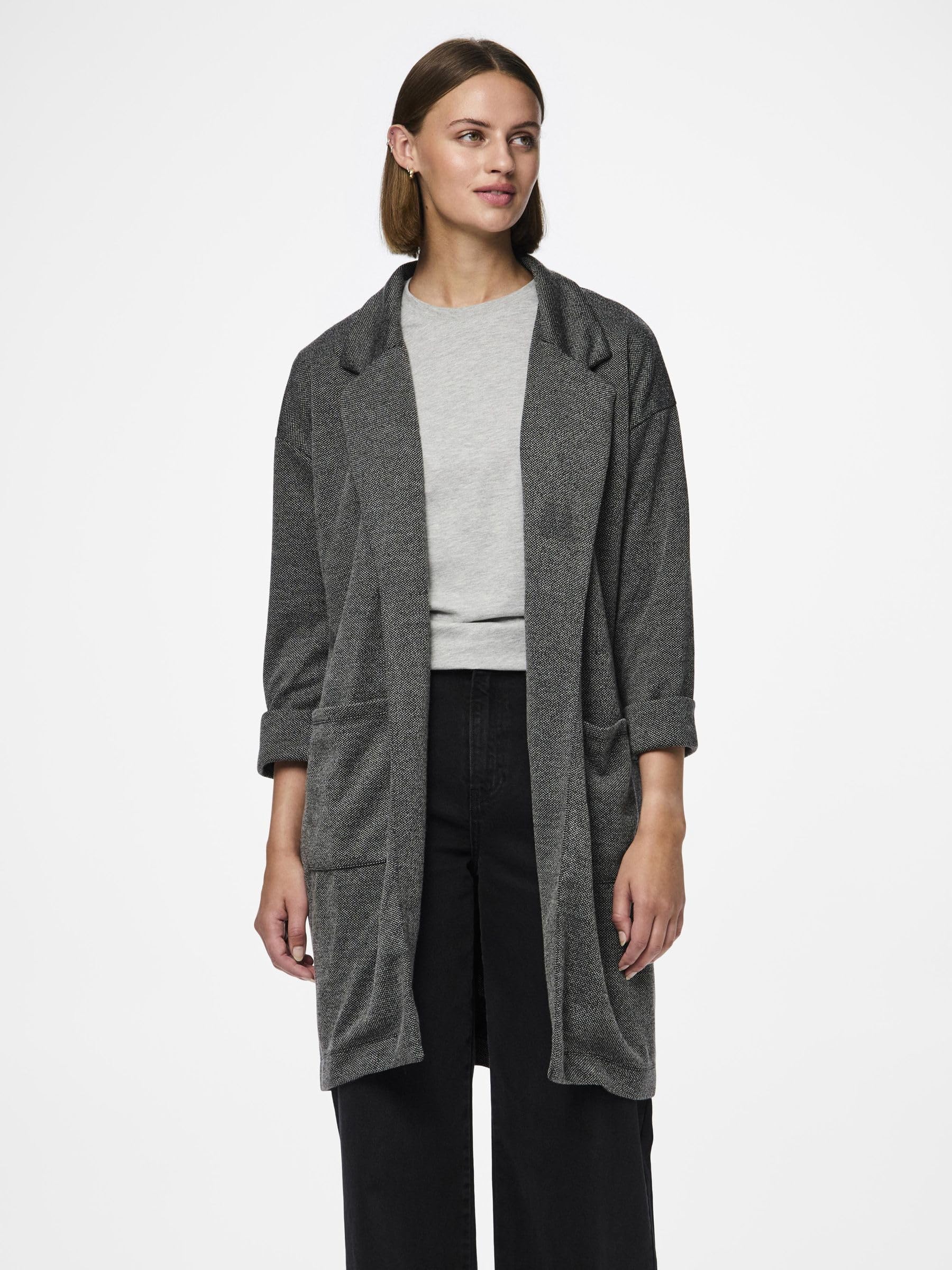 Pieces Pcdorita 3/4 Coatigan cappotto donna XS grigio scuro