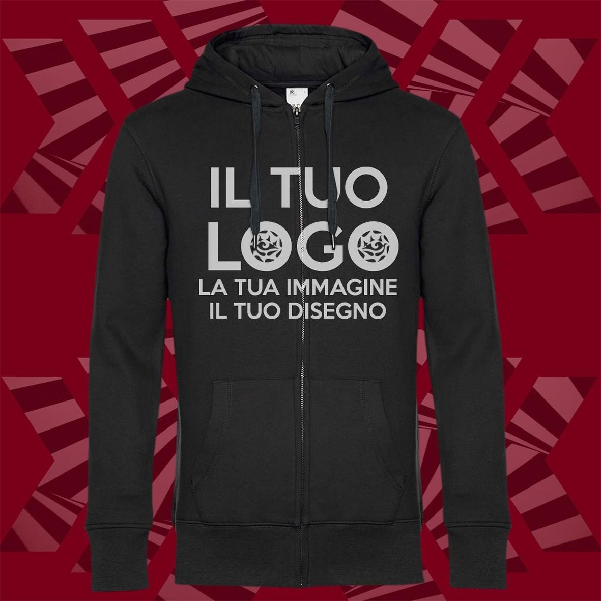 Matrix Music Store Personalizzata felpa cerniera cappuccio cotone