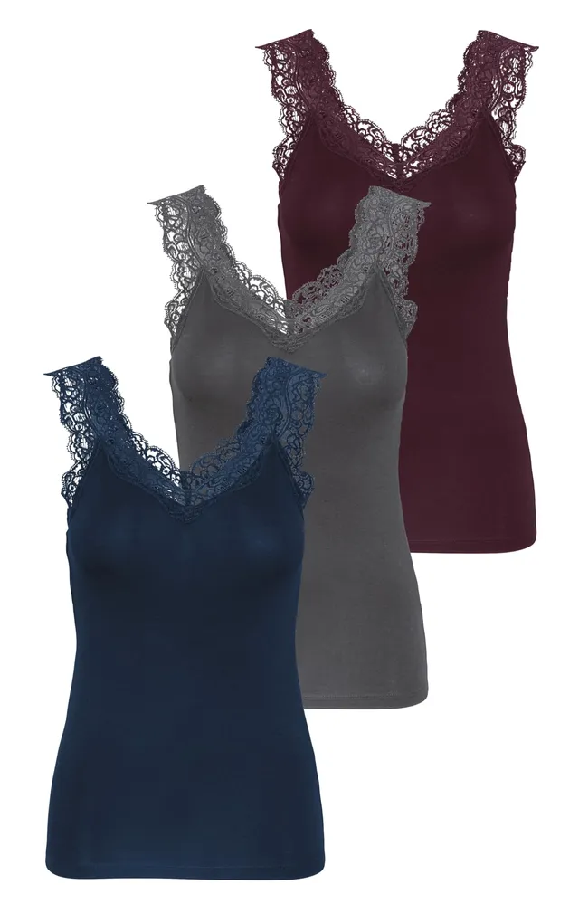 PIECES Pcbarbera top pizzo Te taglia S traspirante