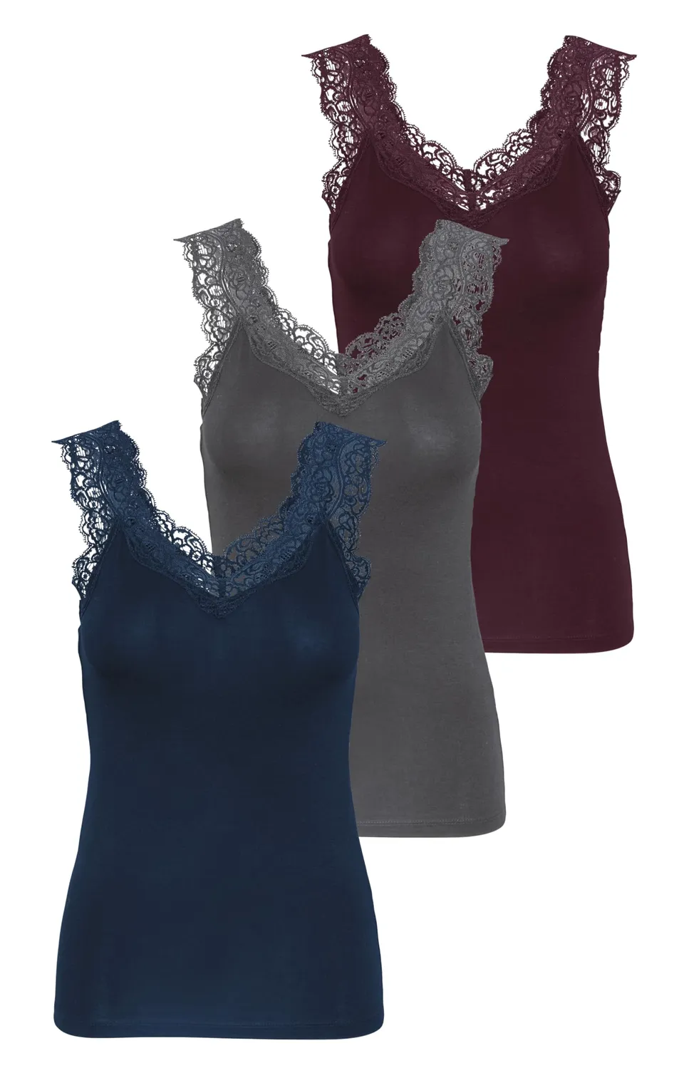 PIECES Pcbarbera top pizzo Te taglia S traspirante