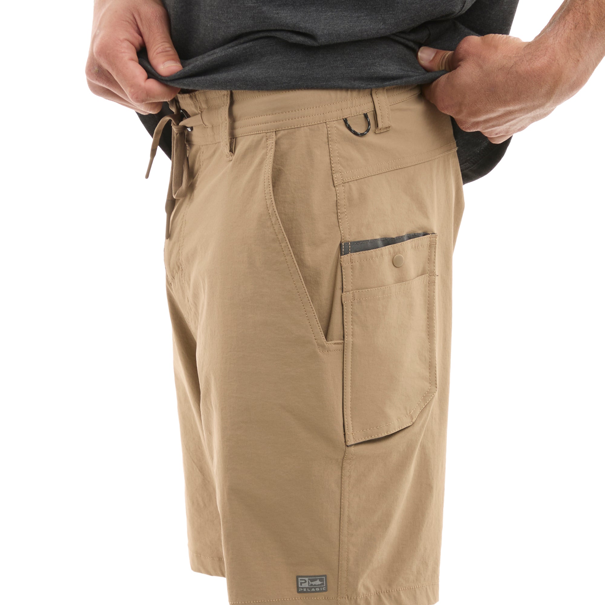 Pelagic Flyline pantaloncini uomo kaki scuro asciugatura rapida