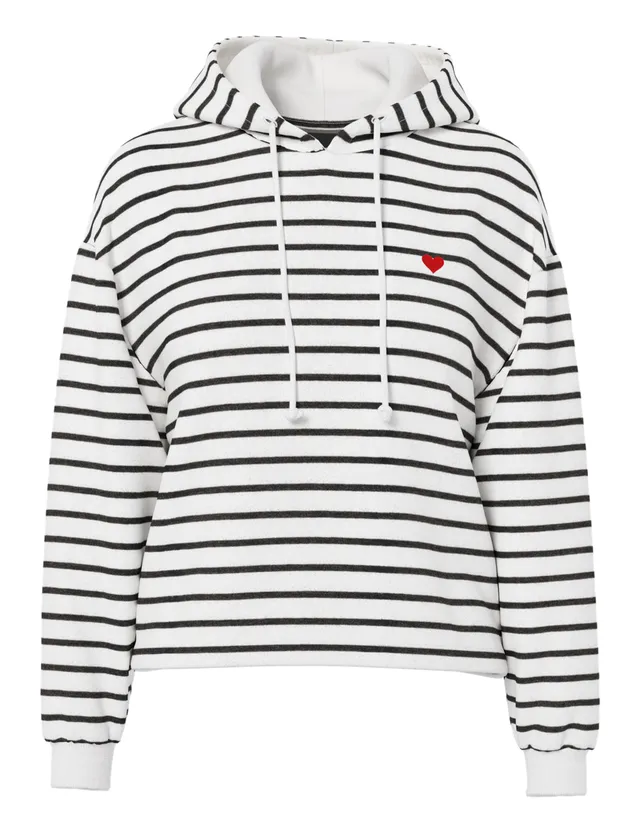PIECES Pcchilli LS felpa cappuccio donna taglia M a righe