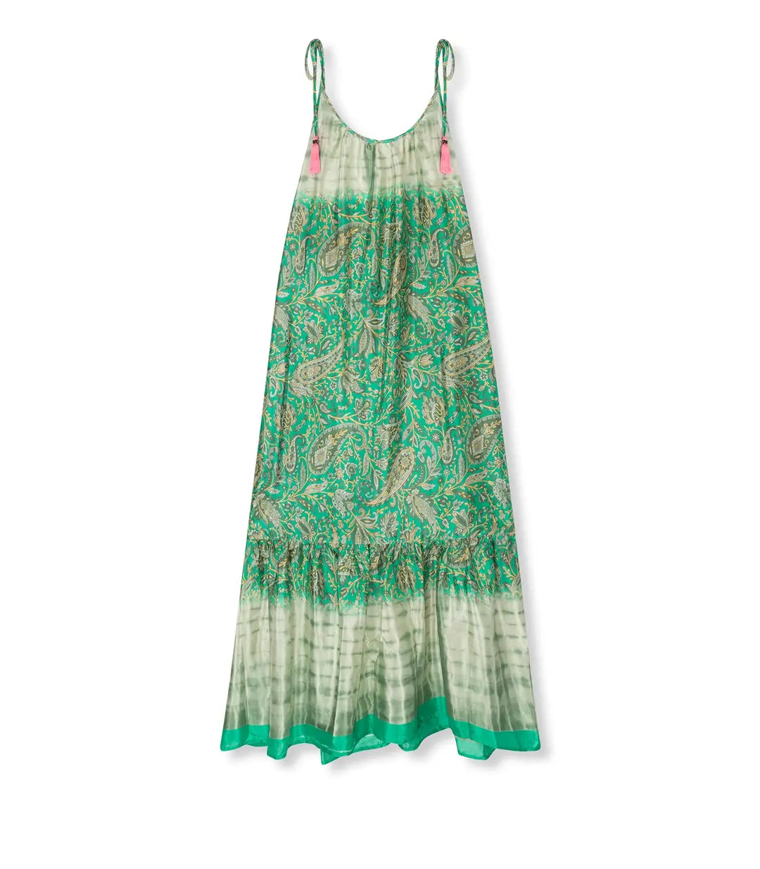el.residu Myra 31 abito midi viscosa verde L/XL