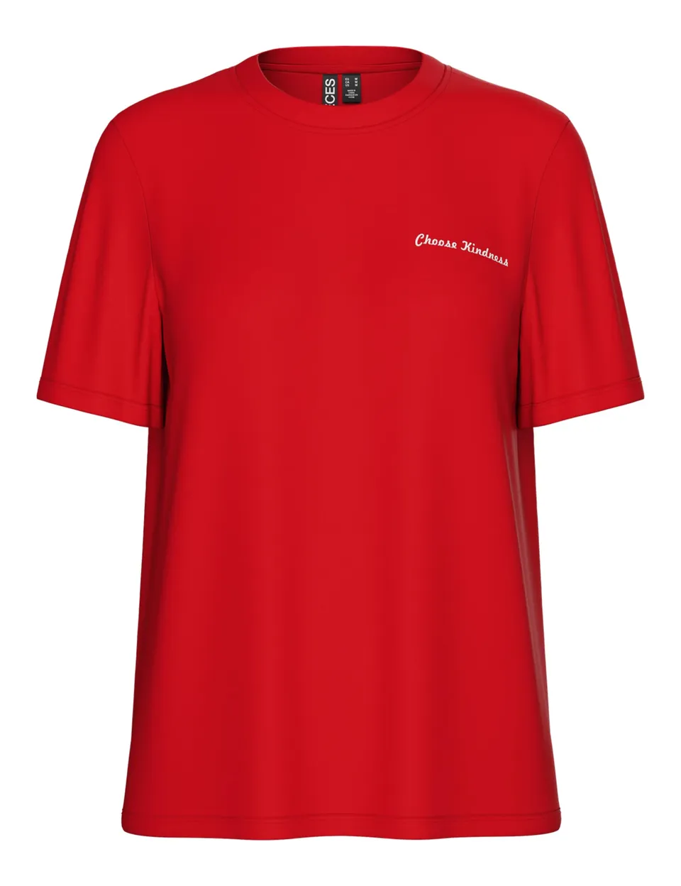 Pieces Pctaya T-Shirt Stampata M Goji Berry Cotone