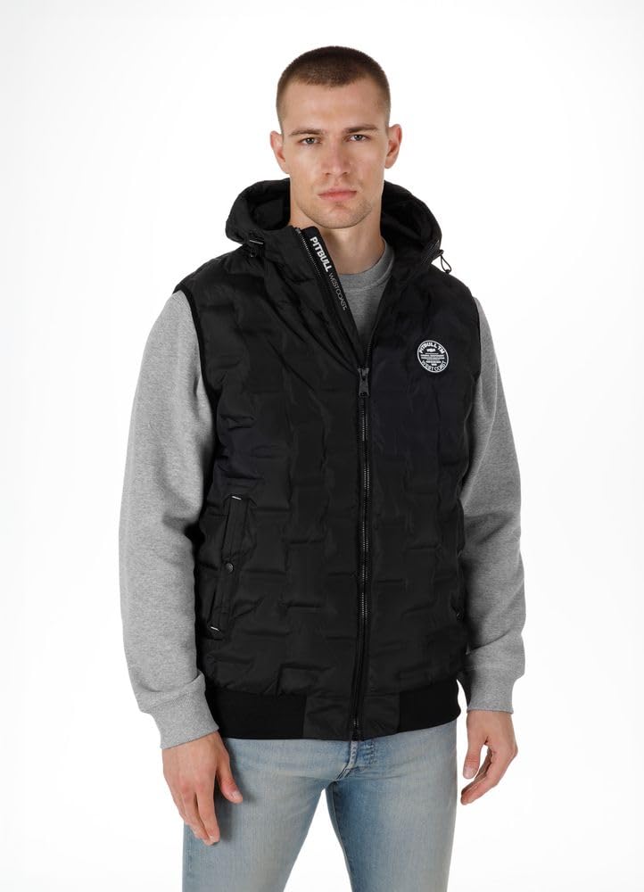 Pitbull Carver gilet uomo con cappuccio caldo sportivo