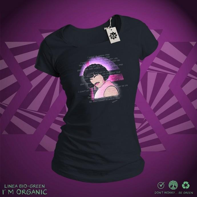 Matrix Milla Lady Freddie Mercury t-shirt cotone donna