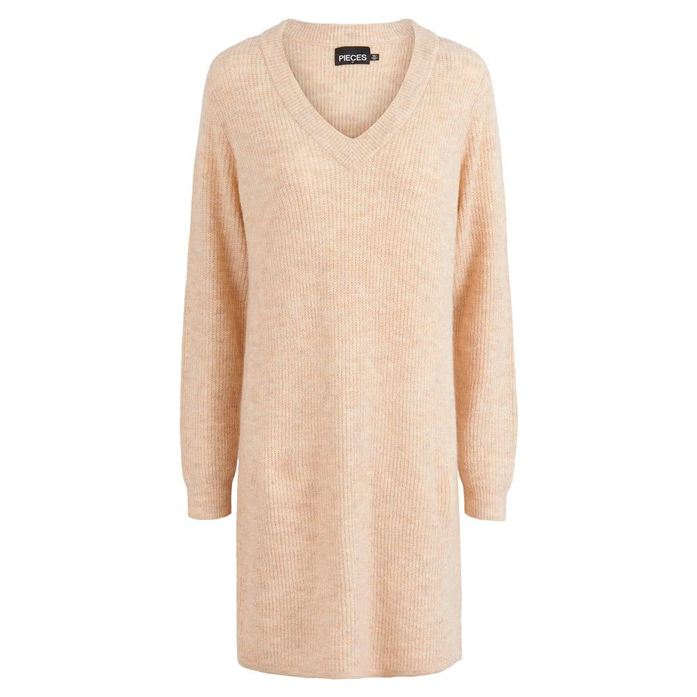 PIECES Noos abito in maglia scollo a V maniche corte