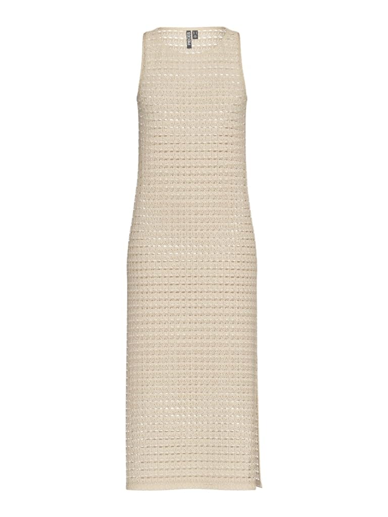 Pieces Pcavinna SL O-Neck vestito midi XS senza maniche