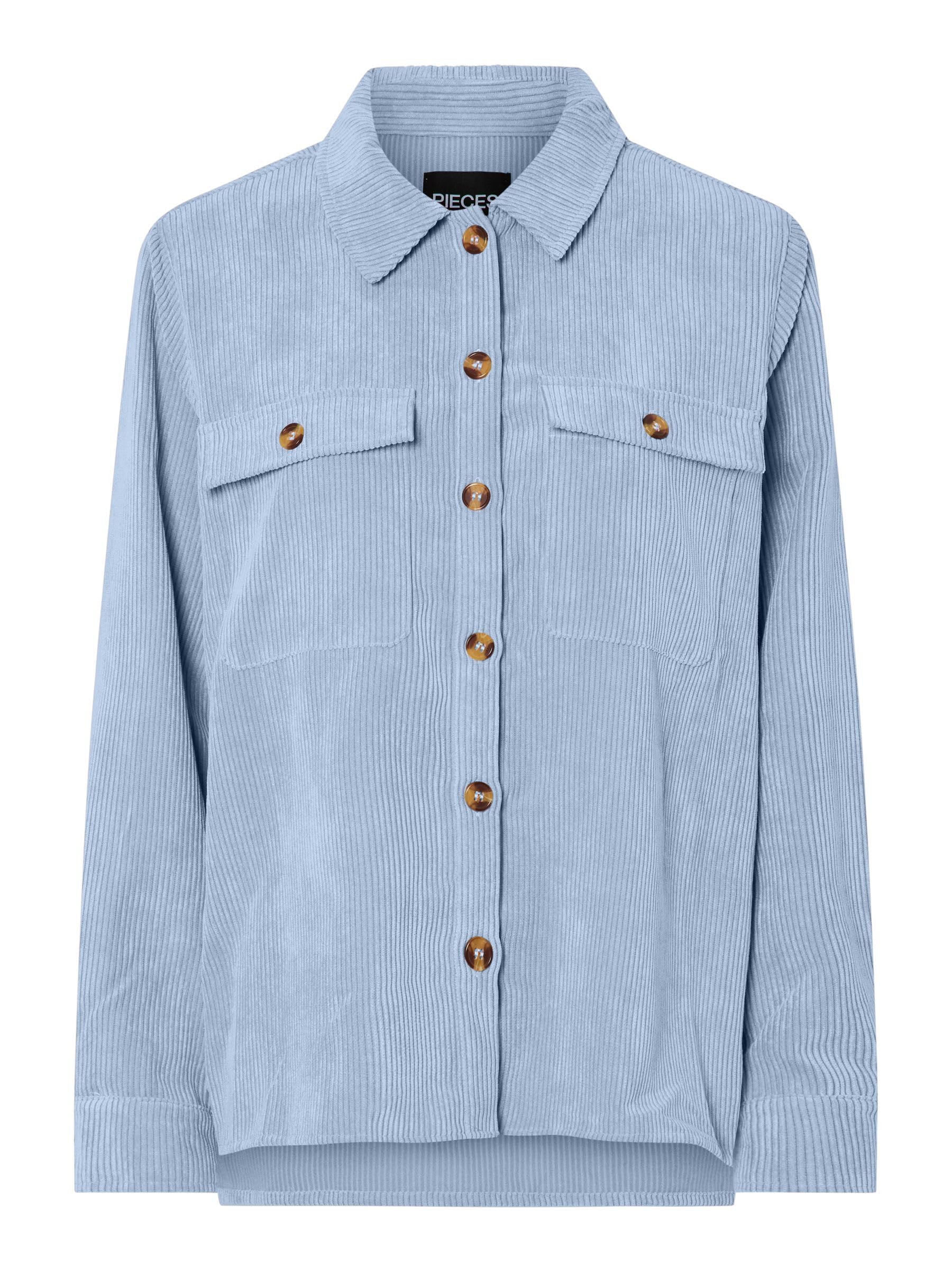 PIECES Pceffi LS Shirt Wvn Noos camicia XS blu manica lunga