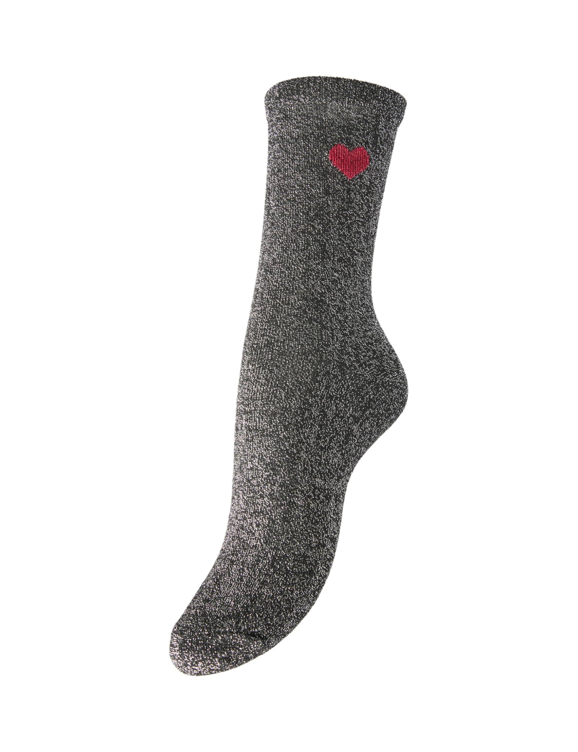 PIECES Pcnolia Lurex Socks FC calzini neri lurex taglia unica