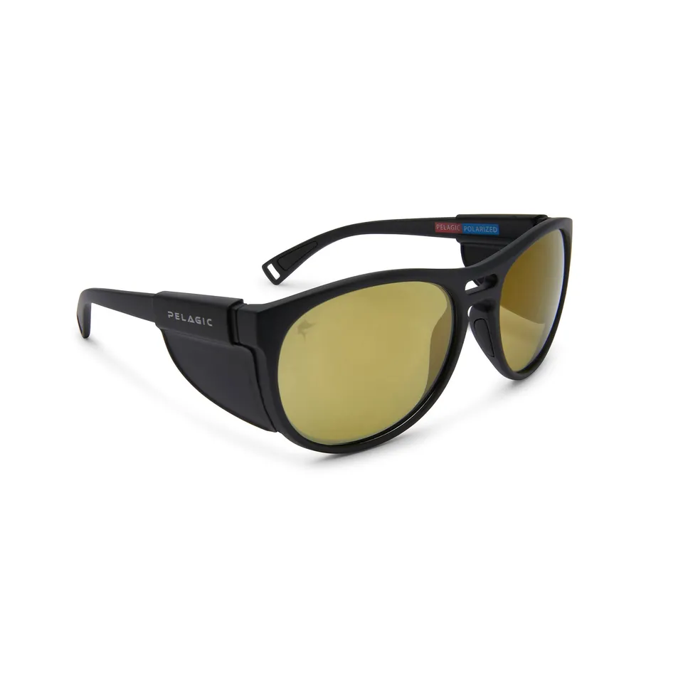 Pelagic Navigator occhiali da pesca vetro oro nero opaco