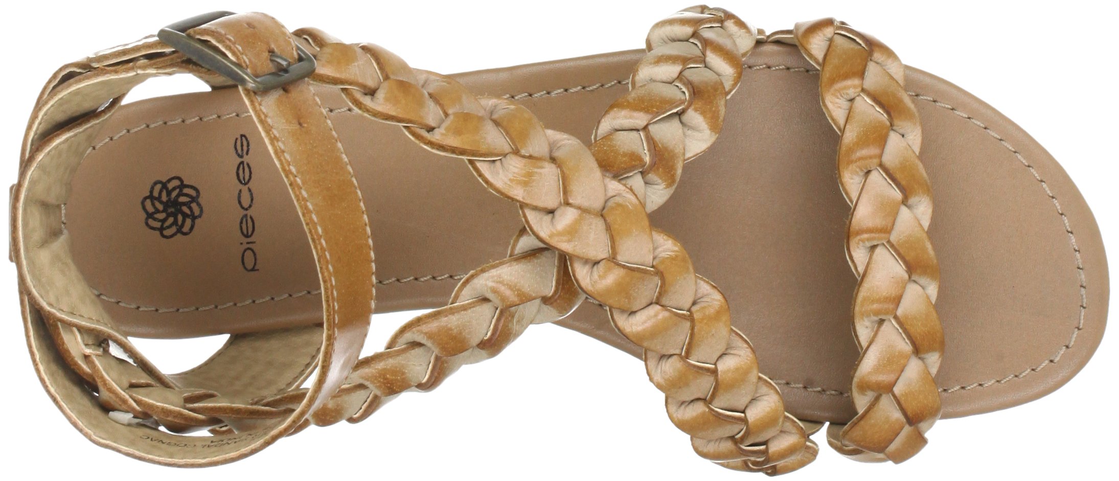 Pieces Clair Leather sandali donna cognac misura 41