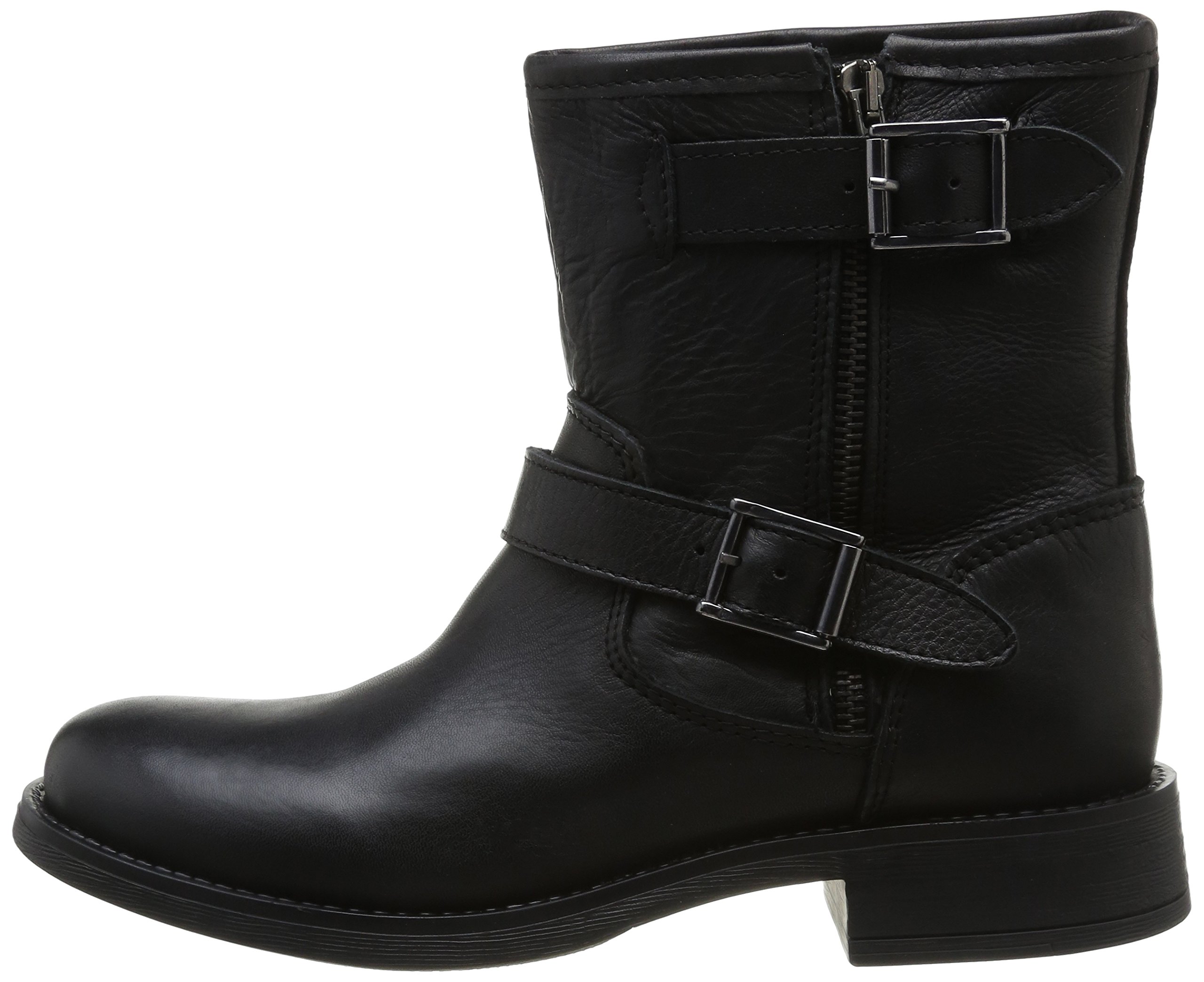 PIECES Iza stivali biker in pelle neri 42 EU