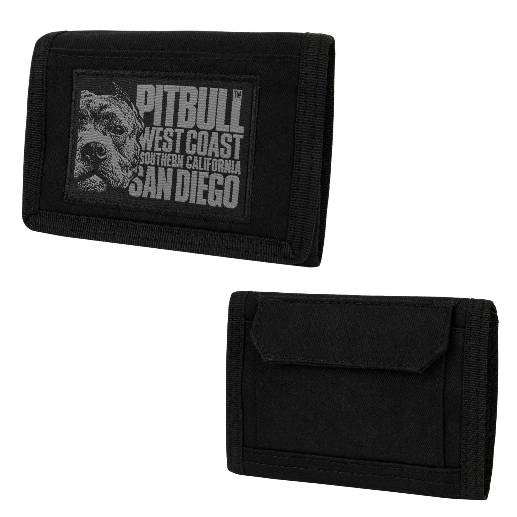 Pitbull Blood Dog portafoglio uomo nero in tela
