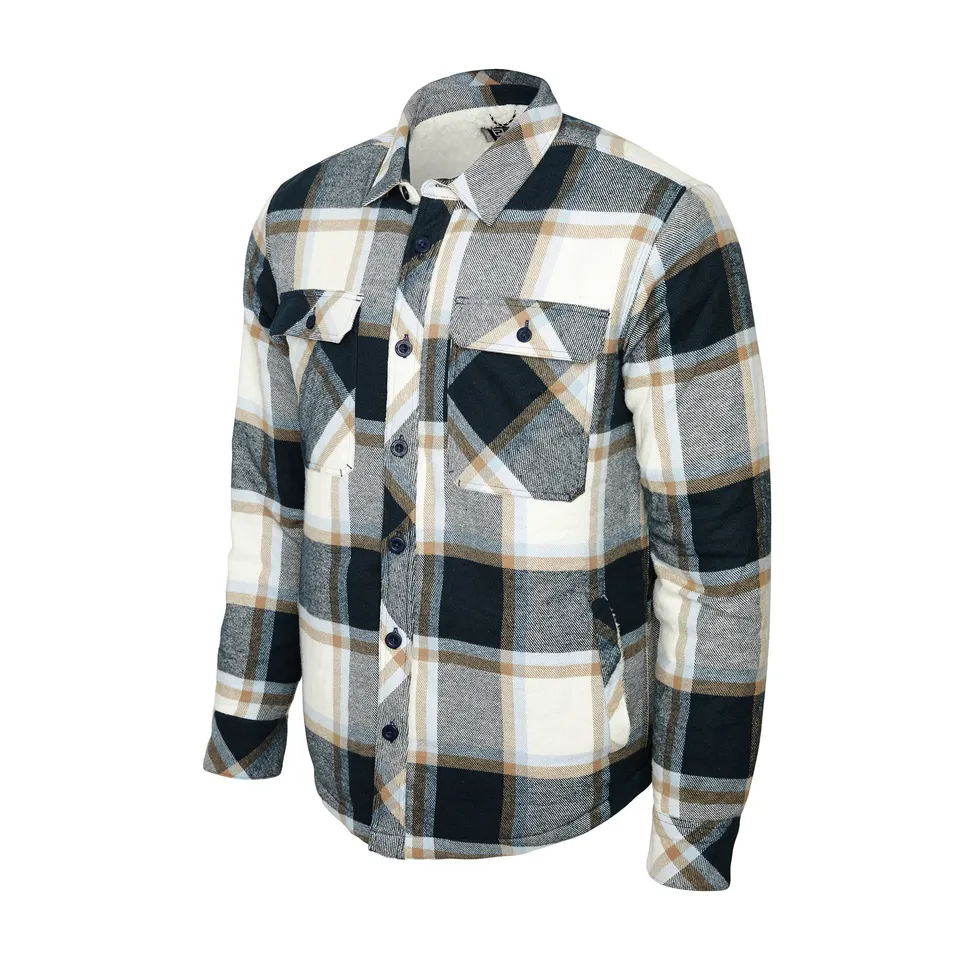 Pelagic Kodiak Camicia Flanella Navy Cotone Bio