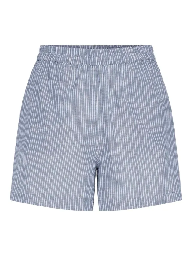 PIECES Pcapia HW Shorts Pantaloncini XS a righe blu