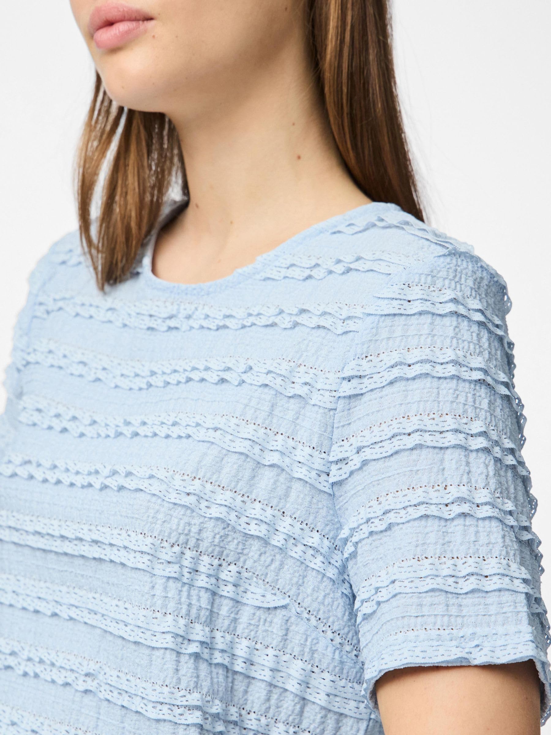 Pieces Pcanine SS O-Neck Top t-shirt donna L girocollo