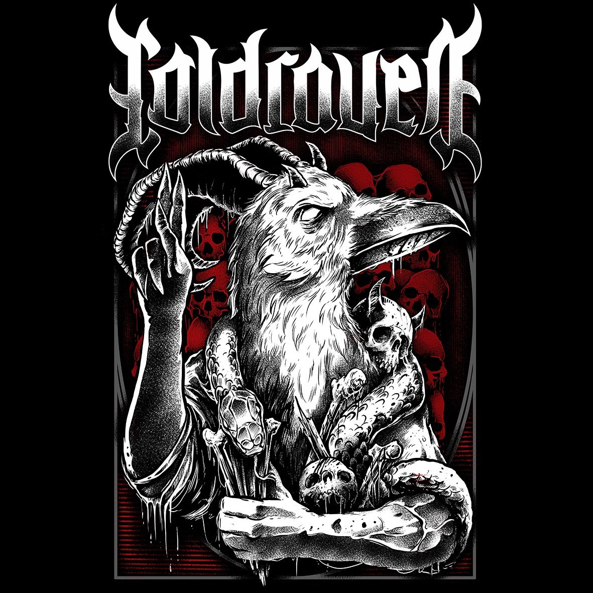 Matrix Records Cold Raven Logo t-shirt cotone organico stampa digitale