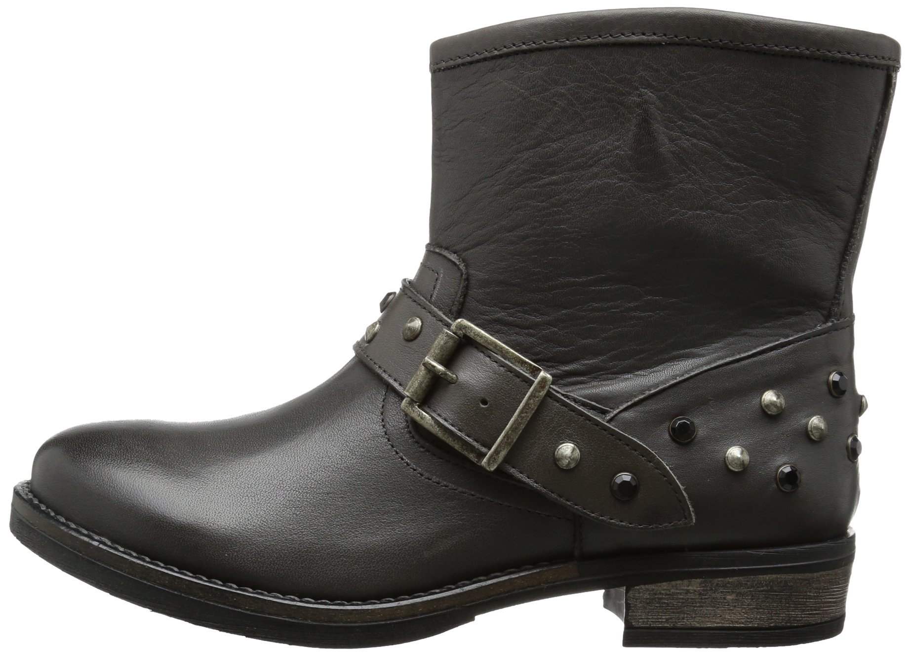 Pieces Isadora Leather stivaletti donna grigio scuro 36 EU