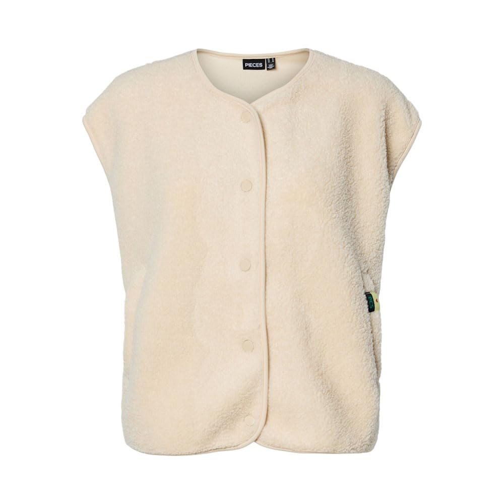 Pieces Katty gilet donna 2XL in pile teddy