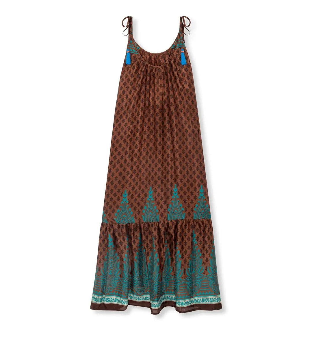 el.residu Myra #35 abito midi marrone L/XL sari