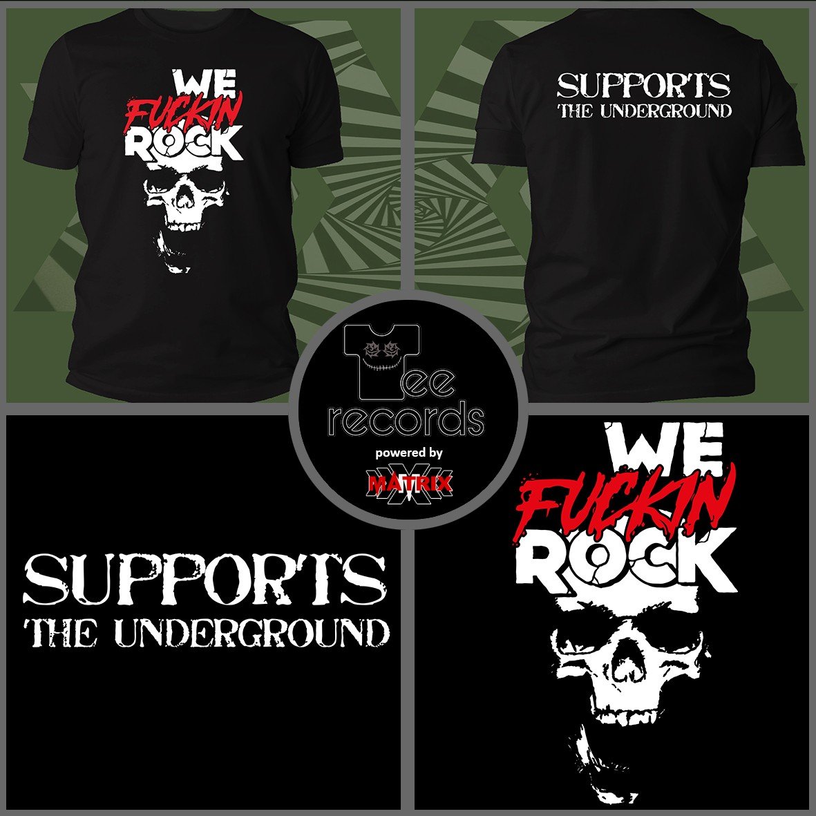 We Fucking Rock Underground t-shirt cotone organico