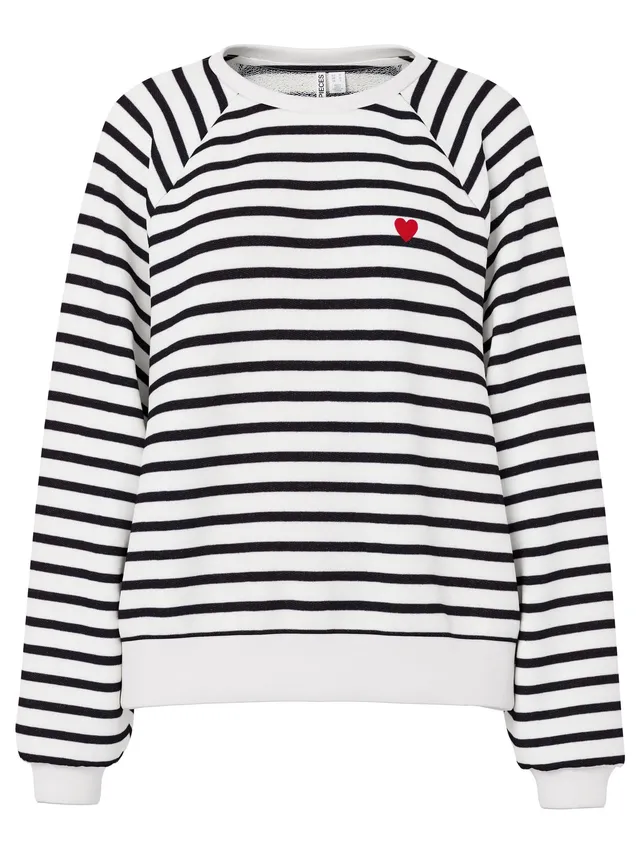 PIECES Pcgreta LS EMB Sweat FC felpa XL cotone