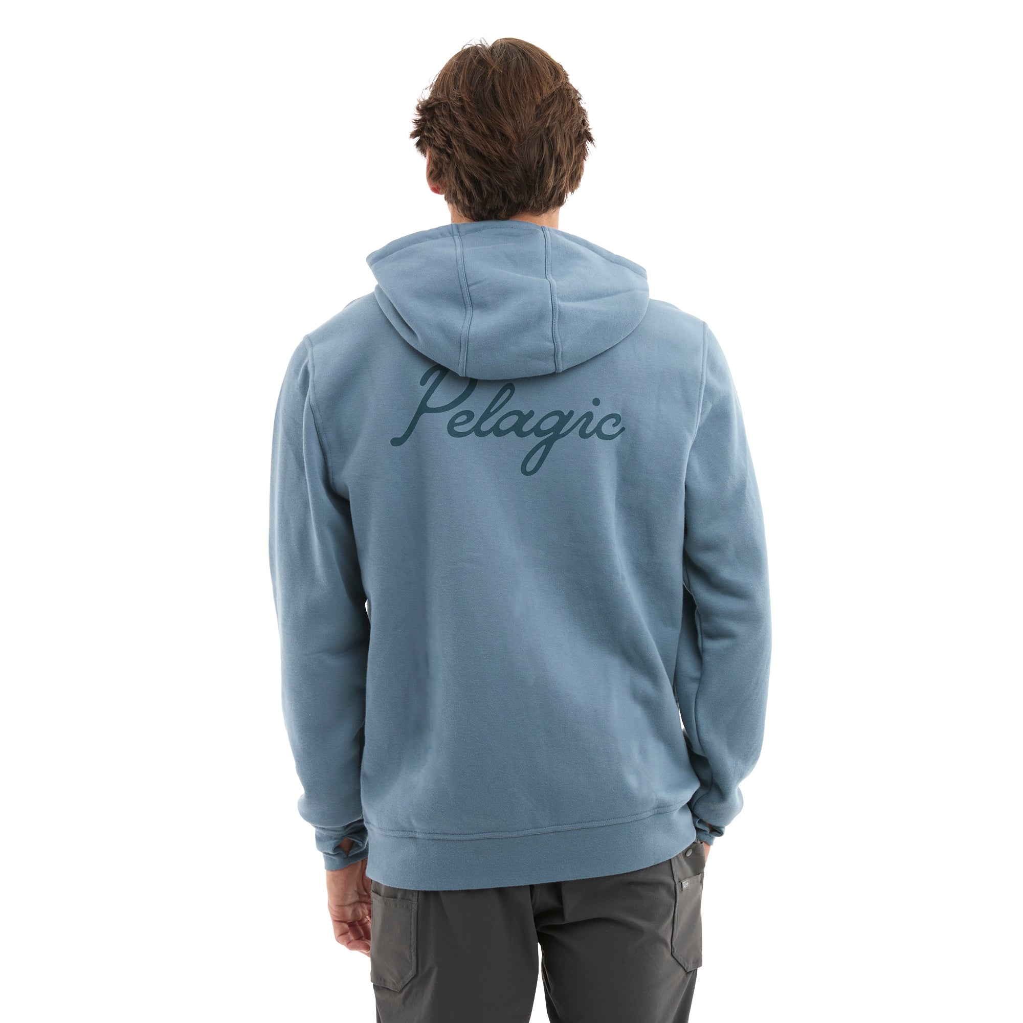 Pelagic Tanner Lines In felpa zip uomo petrol cotone