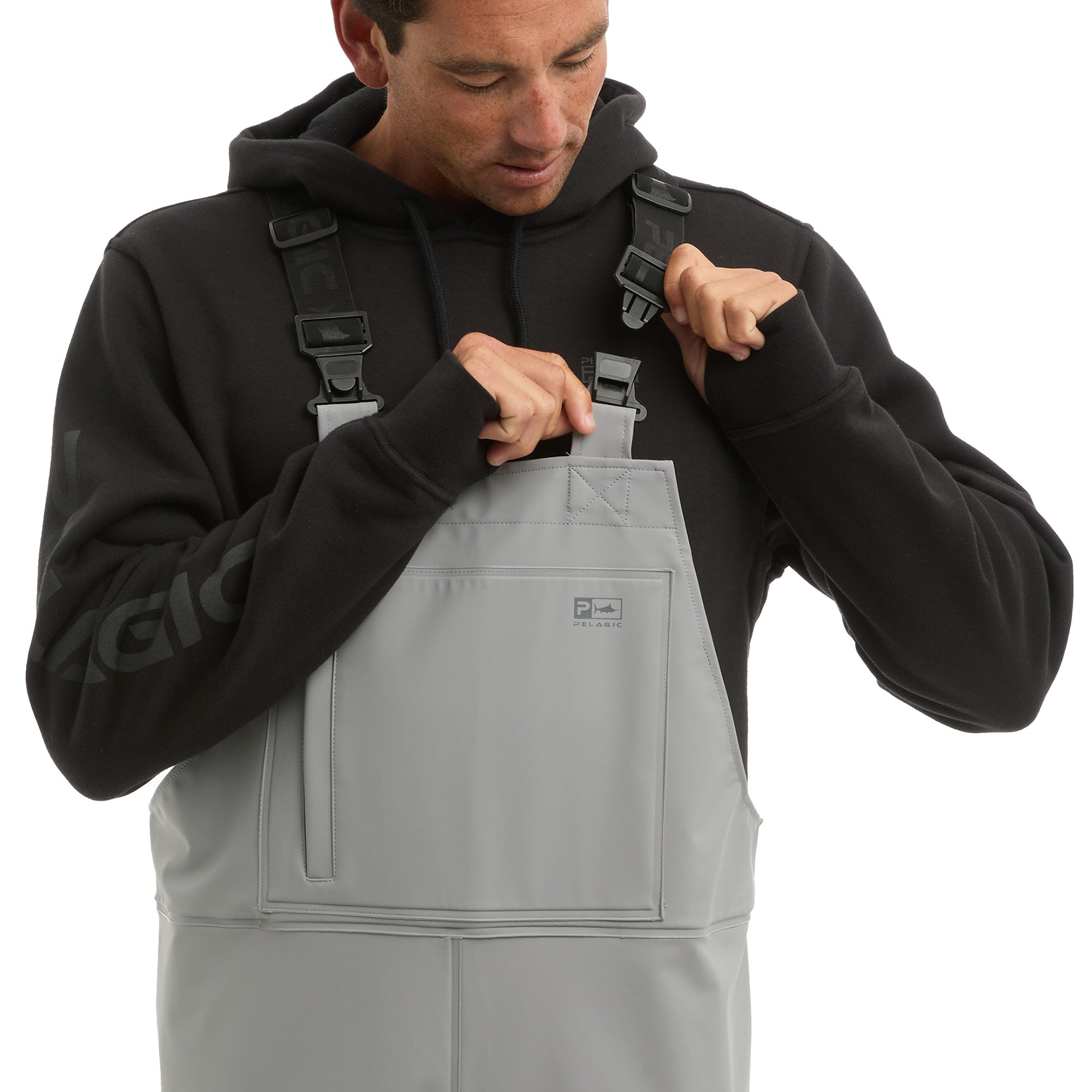 Pelagic Torrent Bib salopette grigia impermeabile