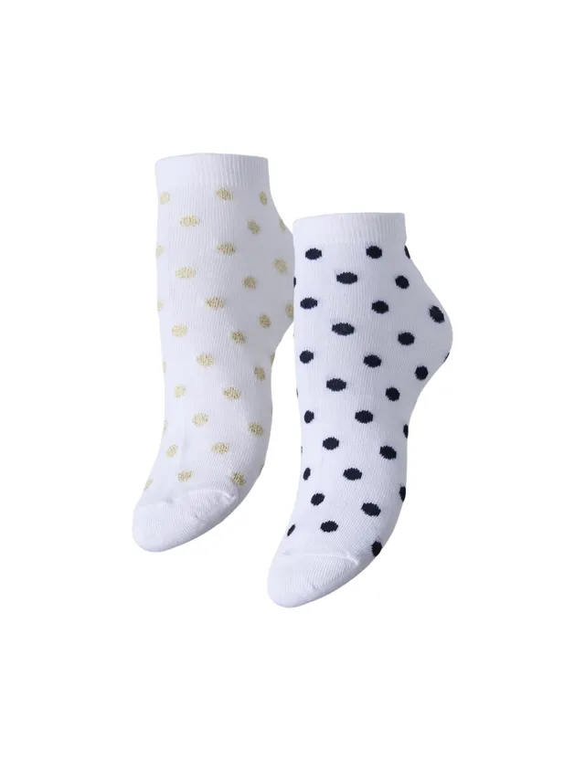Pieces calze glitterate bianche 2 pezzi uso quotidiano