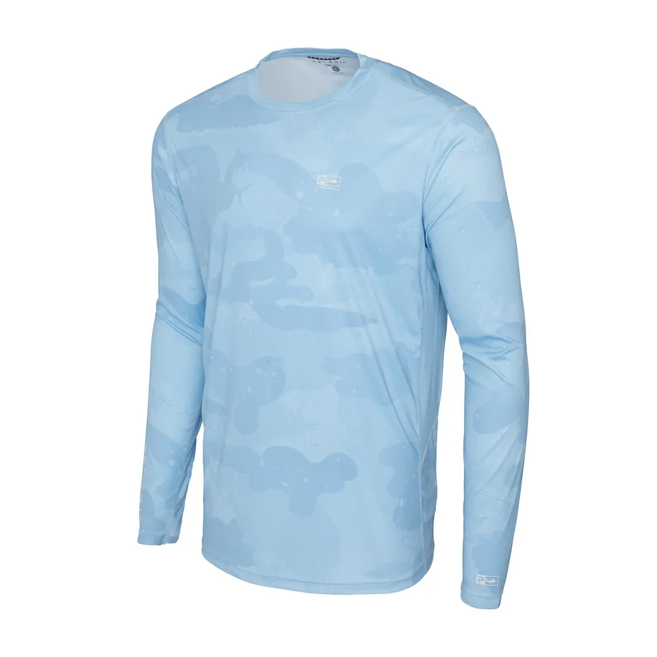 Pelagic Vaportek maglia pesca mimetica azzurra UPF 50+