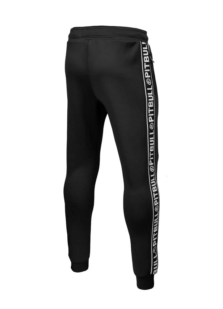 Pitbull Oldschool Tape Logo pantaloni tuta uomo neri