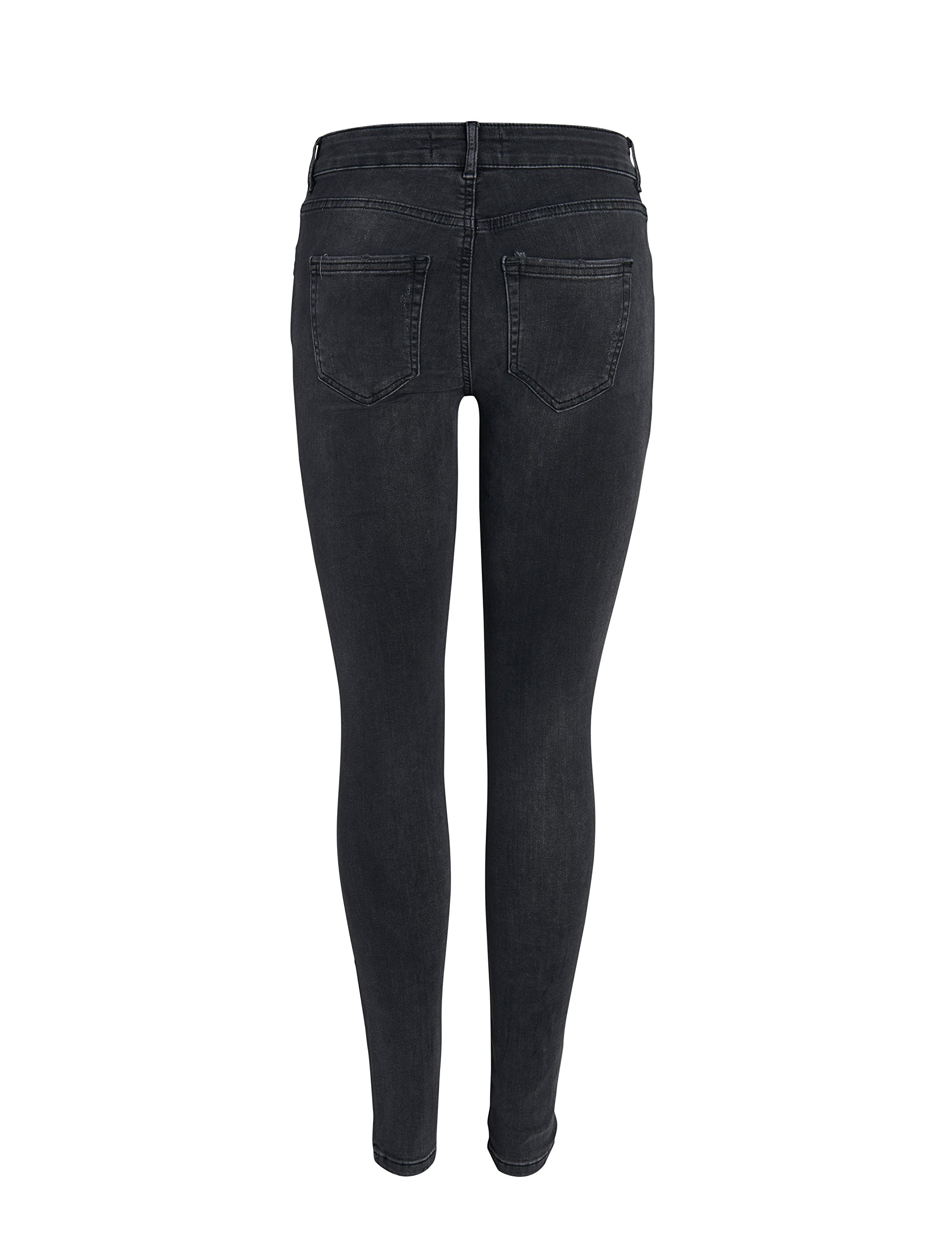 Pieces Pcfive Delly jeans donna grigio skinny cotone