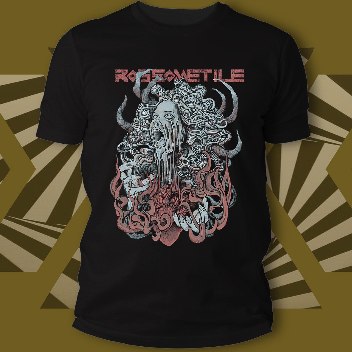 Rossometile Art 2 t-shirt cotone organico stampa digitale