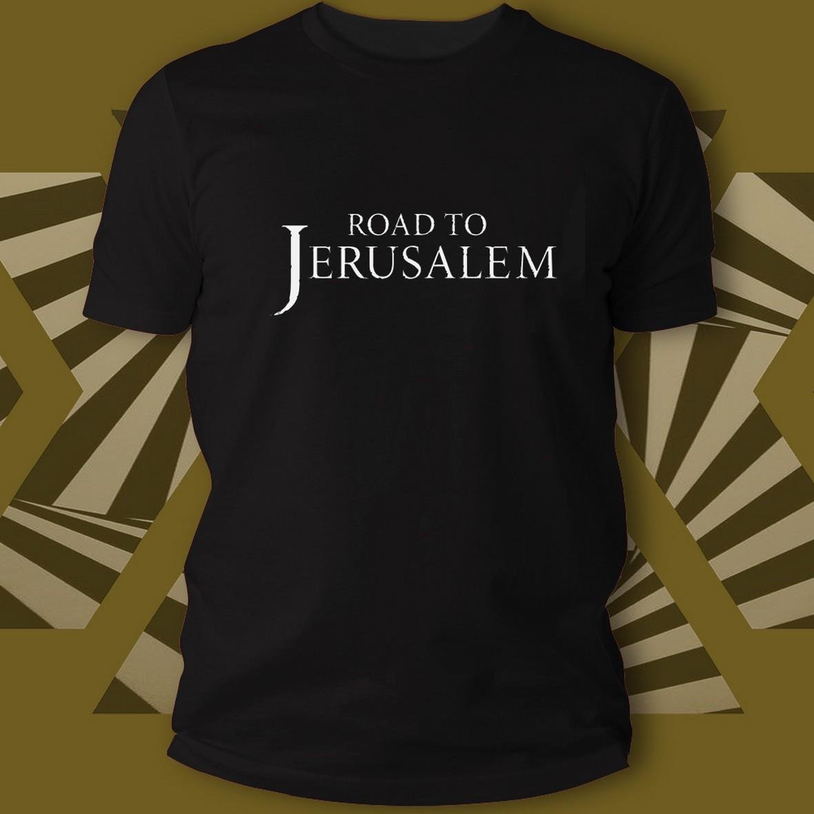 Road to Jerusalem White Logo t-shirt cotone organico