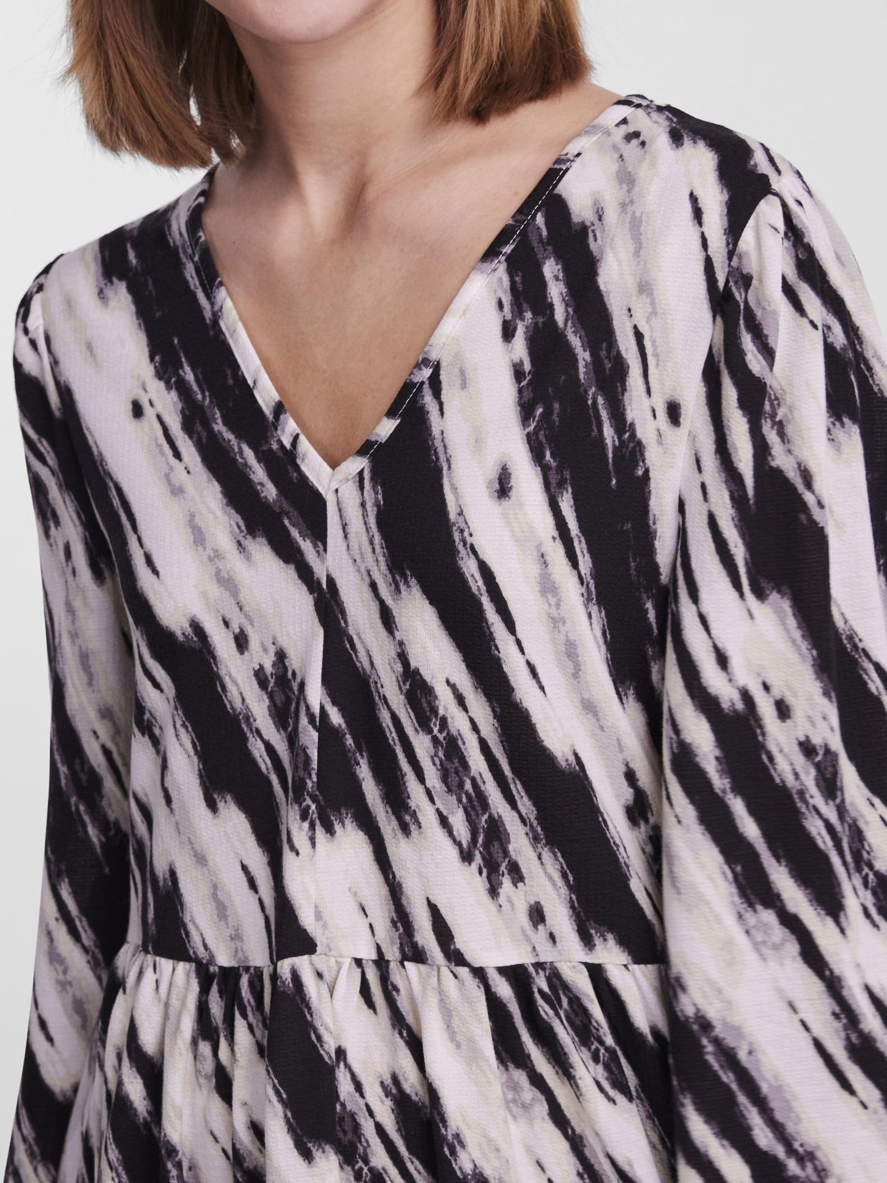 Pieces Pcjona LS O-Neck Dress BC vestito L girocollo