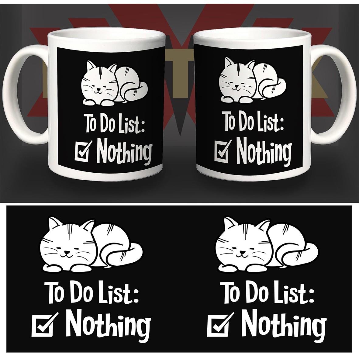 Matrix Music Store Pet-Mug Cat To Do List Nothing tazza ceramica