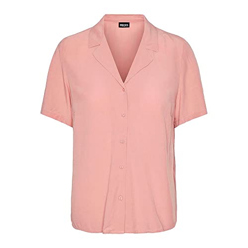 PIECES Pcolivia SS Top Noos BC camicia rosa legno